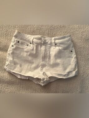 Abercrombie and Fitch White Women's Denim High Rise Shorts Size 27
